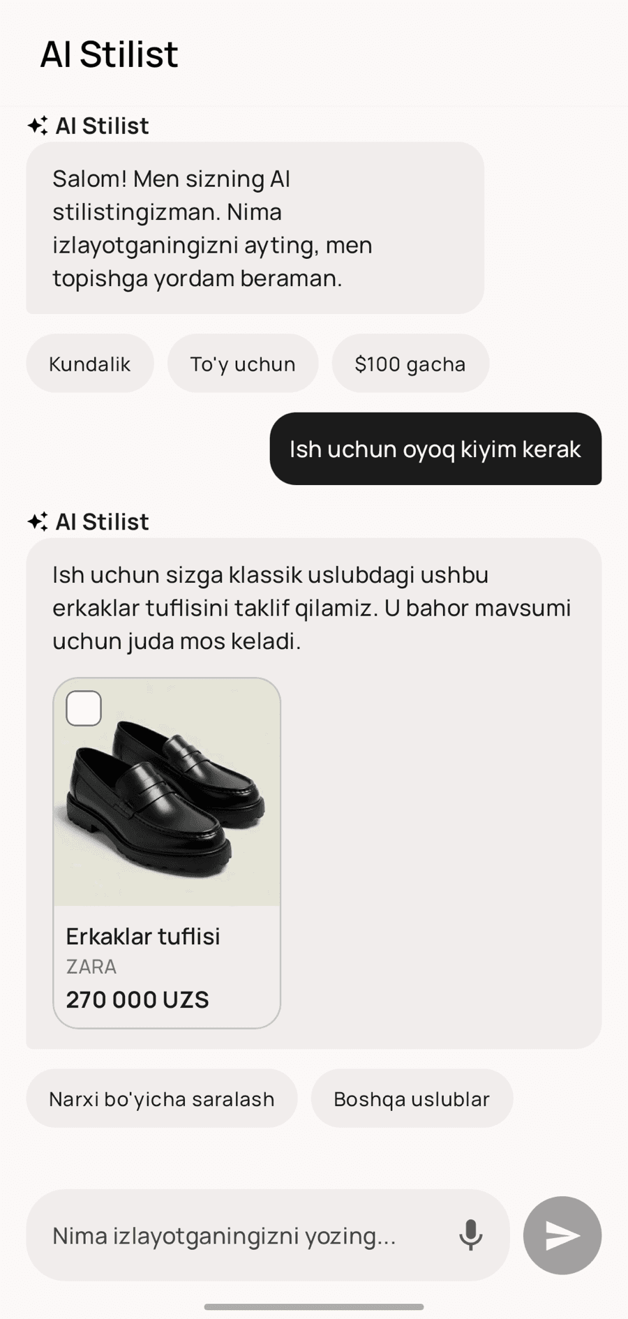 IMIJ — AI Stilist suhbati